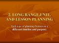 2. LONG RANGE,UNIT, AND LESSON PLANNING PowerPoint PPT Presentation