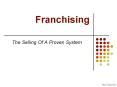 Franchising PowerPoint PPT Presentation