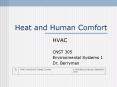 Heat and Human Comfort PowerPoint PPT Presentation