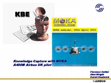 Knowledge Capture with MOKA A400M Airbus UK pilot