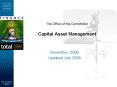 The Office of the Comptroller Capital Asset Management PowerPoint PPT Presentation