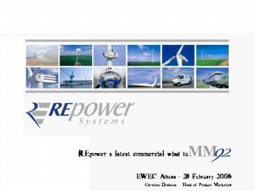 REpowers latest commercial wind turbine