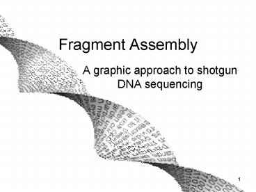 Fragment Assembly