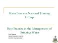 Water Services National Training Group Best Practice in the Management of Drinking Water PowerPoint PPT Presentation