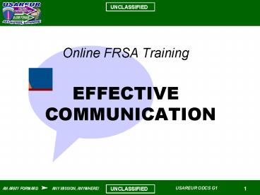 Online FRSA Training