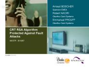 CRT RSA Algorithm Protected Against Fault Attacks