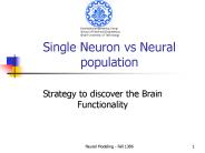 Single Neuron vs Neural population