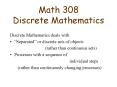 Math 308 Discrete Mathematics PowerPoint PPT Presentation