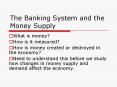 The Banking System and the Money Supply PowerPoint PPT Presentation