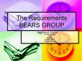 The Requirements BEARS GROUP PowerPoint PPT Presentation