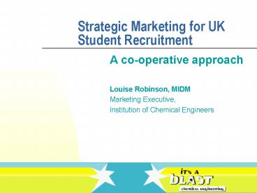 Strategic Marketing for UK Student Recruitment