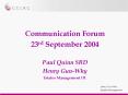 Communication Forum PowerPoint PPT Presentation