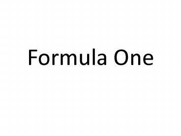 Formula One
