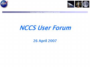 NCCS User Forum