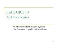LECTURE 10: Methodologies