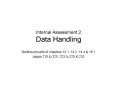 Internal Assessment 2 Data Handling PowerPoint PPT Presentation