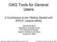 OAG Tools for General Users A Contribution to the  PowerPoint PPT Presentation