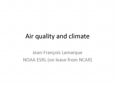 Air quality and climate