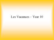 Les Vacances 