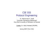 CSE 555 Protocol Engineering
