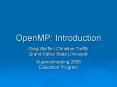 OpenMP: Introduction PowerPoint PPT Presentation