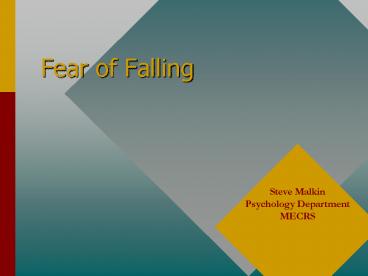 Fear of Falling