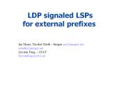 LDP signaled LSPs for external prefixes