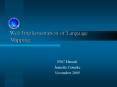 Web Implementation of Language Mapping PowerPoint PPT Presentation