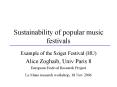 Sustainability of popular music festivals PowerPoint PPT Presentation