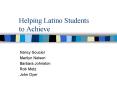 Helping Latino Students to Achieve PowerPoint PPT Presentation