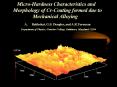Micro-Hardness Characteristics and    Morphology of Cr-Coating formed due to           Mechanical Alloying PowerPoint PPT Presentation