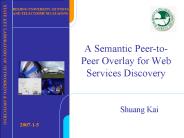 A Semantic Peer-to-Peer Overlay for Web Services Discovery