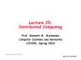 Lecture 25: Distributed Computing PowerPoint PPT Presentation