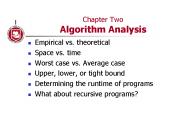 Chapter Two Algorithm Analysis