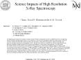 Science Impacts of High Resolution X-Ray Spectroscopy PowerPoint PPT Presentation