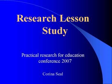 Research Lesson Study