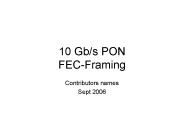 10 Gb/s PON FEC-Framing