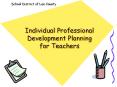 Individual Professional Development Planning for Teachers PowerPoint PPT Presentation