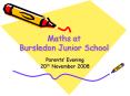 Maths at Bursledon Junior School PowerPoint PPT Presentation