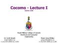 Cocomo Lecture I EEE493 2000 PowerPoint PPT Presentation