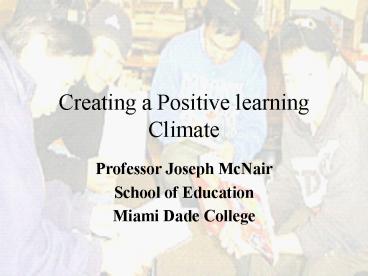 Creating a Positive learning Climate