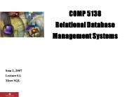 COMP 5138 Relational Database Management Systems