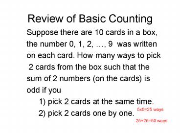 Review of Basic Counting