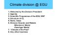 Climate division @ EGU PowerPoint PPT Presentation