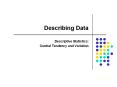 Describing Data PowerPoint PPT Presentation