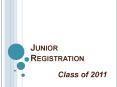 Junior Registration PowerPoint PPT Presentation