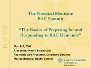 The National Medicare RAC Summit 