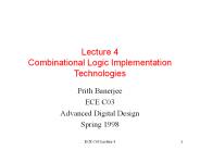Lecture 4 Combinational Logic Implementation Technologies