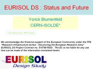 EURISOL%20DS%20:%20Status%20and%20Future