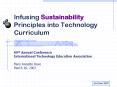 Infusing Sustainability Principles into Technology Curriculum PowerPoint PPT Presentation